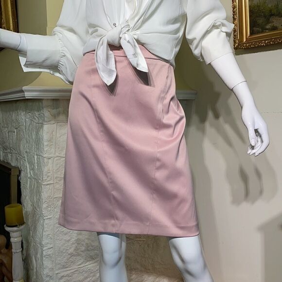 Le Chateau Pink Pearl Pencil Stretch Skirt - Picture 1 of 6